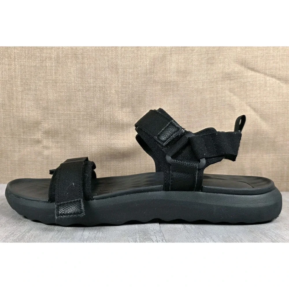 Hey Dude Carson Sandals Mens Size 11 Sport Mode Black Comfort Hiking Beach EUC